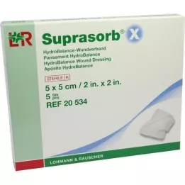 SUPRASORB X HydroBalance wondverband 5x5 cm, 5 st