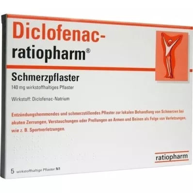 DICLOFENAC-ratiopharm pijnpleister, 5 stuks