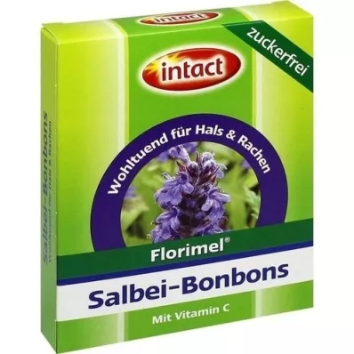 FLORIMEL Salie snoepjes met vitamine C suikervrij, 40 g