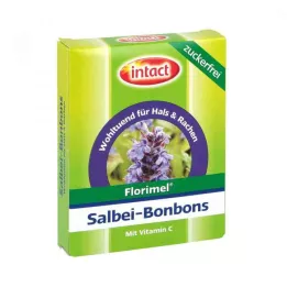 FLORIMEL Salie snoepjes met vitamine C suikervrij, 40 g