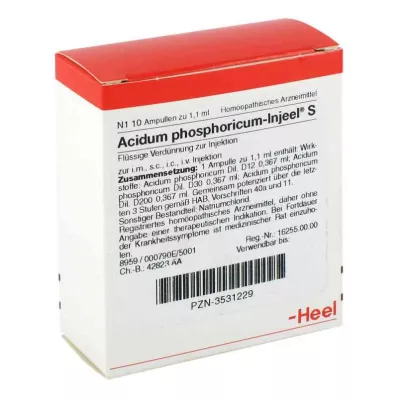 ACIDUM PHOSPHORICUM INJEEL S Ampullen, 10 stuks ACIDUM PHOSPHORICUM INJEEL S Ampullen, 10 stuks