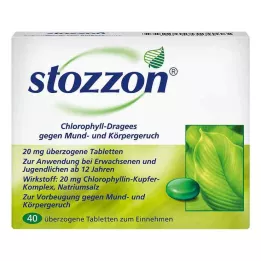 STOZZON Chlorofyl omhulde tabletten, 40 stuks