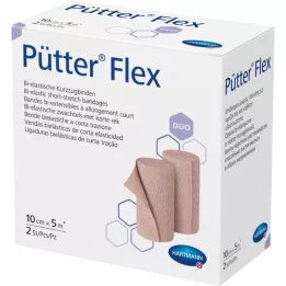 PÜTTER Flex Duo Verband 10 cmx5 m, 2 stuks