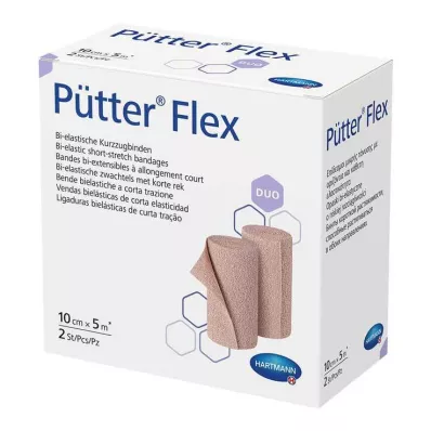 PÜTTER Flex Duo Verband 10 cmx5 m, 2 stuks PÜTTER Flex Duo Verband 10 cmx5 m, 2 stuks