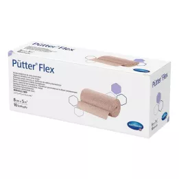 Pütter Flex verband 8 cm x 5 m, 10 st