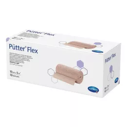 Pütter Flex verband 10 cm x 5 m, 10 st