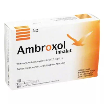 AMBROXOL Inhaleeroplossing voor een vernevelaar, 50X2 ml AMBROXOL Inhaleeroplossing voor een vernevelaar, 50X2 ml