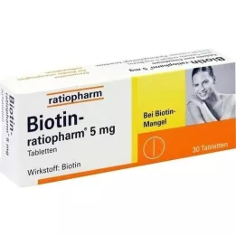 BIOTIN-RATIOPHARM 5 mg tabletten, 30 stuks