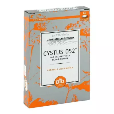 CYSTUS 052 Organic Keelpastilles Honing Sinaasappel, 66 stuks CYSTUS 052 Organic Keelpastilles Honing Sinaasappel, 66 stuks