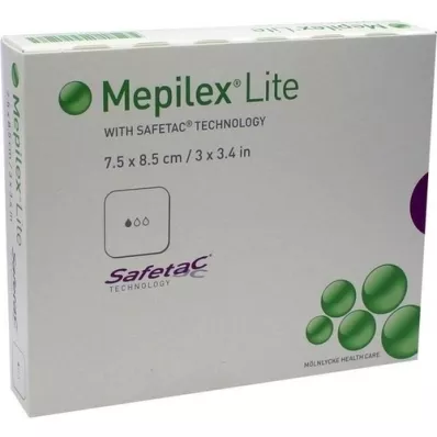 MEPILEX Lite schuimverband 7,5x8,5 cm steriel, 5 stuks