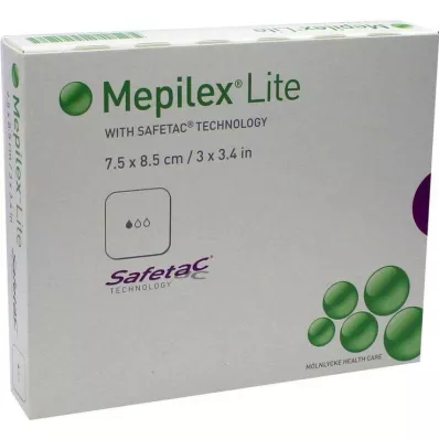 MEPILEX Lite schuimverband 7,5x8,5 cm steriel, 5 stuks