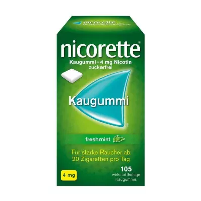 NICORETTE 4 mg freshmint kauwgom, 105 stuks NICORETTE 4 mg freshmint kauwgom, 105 stuks