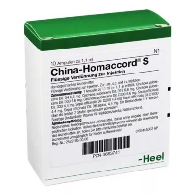 CHINA HOMACCORD S Ampullen, 10 stuks