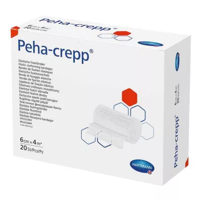 PEHA CREPP Fixatieverband 6 cmx4 m, 20 stuks PEHA CREPP Fixatieverband 6 cmx4 m, 20 stuks