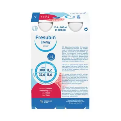FRESUBIN ENERGY DRINK Aardbei drinkfles 6X4X200 ml