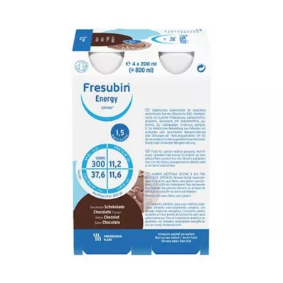 FRESUBIN ENERGY DRINK Chocolade drinkfles, 4X200 ml