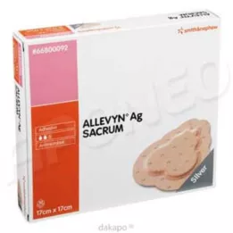 ALLEVYN Ag Sacrum 17x17 cm wondverband, 10 stuks
