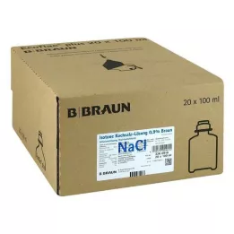 Zoutoplossing 0,9% Ecoflac Plus, 20X100 ml