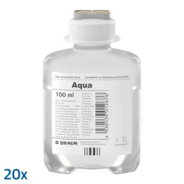 Aqua AD Injectabilia Ecoflac Plus oplossing voor injectie, 20X100 ml