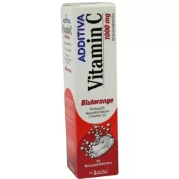ADDITIVA Vitamine C Bloedsinaasappel bruistabletten, 20 stuks
