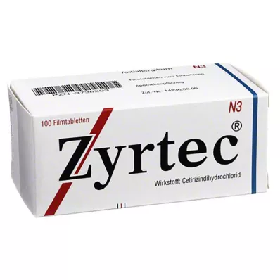 ZYRTEC Filmomhulde tabletten, 100 stuks ZYRTEC Filmomhulde tabletten, 100 stuks