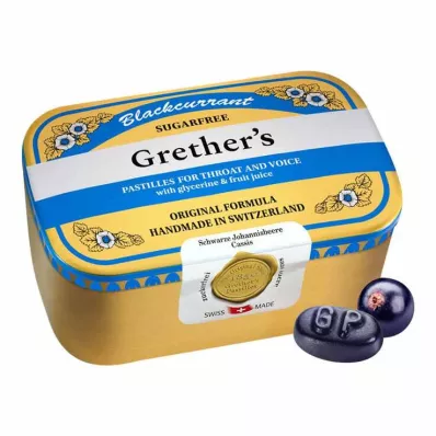 GRETHERS Zwarte Bes Zilver zf.Past.tin, 440 g
