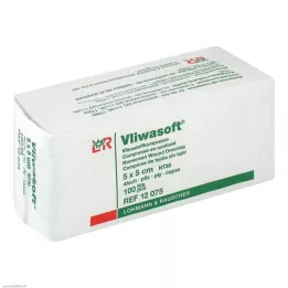 VLIWASOFT Niet-geweven kompressen 5x5 cm niet-steriel 4l., 100 st