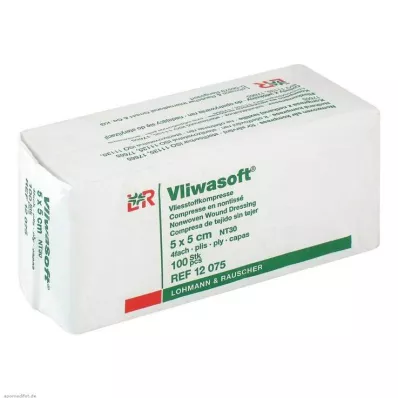 VLIWASOFT Niet-geweven kompressen 5x5 cm niet-steriel 4l., 100 st