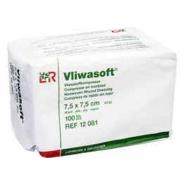 VLIWASOFT Niet-geweven kompressen 7,5x7,5 cm niet-steriel 4l., 100 st
