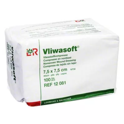 VLIWASOFT Niet-geweven kompressen 7,5x7,5 cm niet-steriel 4l., 100 st
