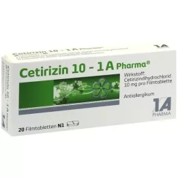 CETIRIZIN 10-1A Farma filmomhulde tabletten, 20 st