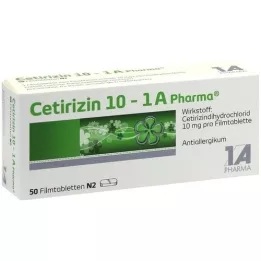 CETIRIZIN 10-1A Farma filmomhulde tabletten, 50 st