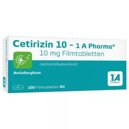 CETIRIZIN 10-1A Farma filmomhulde tabletten, 100 st