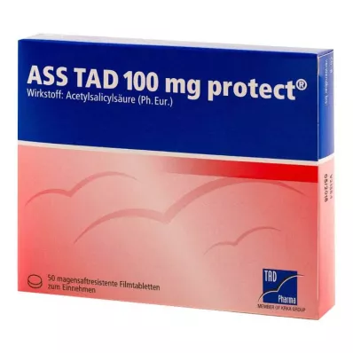 ASS TAD 100 mg beschermende filmomhulde tabletten met enterische laag, 50 st