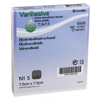 VARIHESIVE extra dun 7,5x7,5 cm HKV hydroactief, 5 st VARIHESIVE extra dun 7,5x7,5 cm HKV hydroactief, 5 st