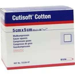 CUTISOFT Katoen Compr.5x5 cm steriel 12x, 25X2 St