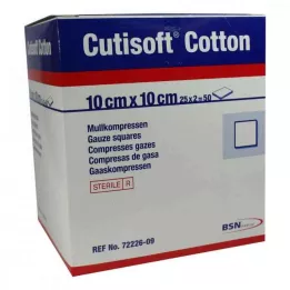 CUTISOFT Katoen Compr.10x10 cm ster.12x, 25X2 St