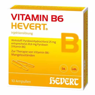 VITAMIN B6 HEVERT Ampullen, 10X2 ml VITAMIN B6 HEVERT Ampullen, 10X2 ml