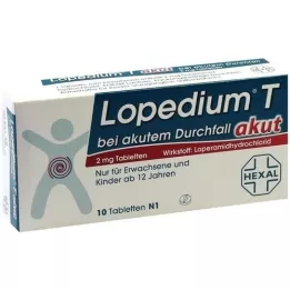 LOPEDIUM T acute voor acute diarree tabletten, 10 stuks