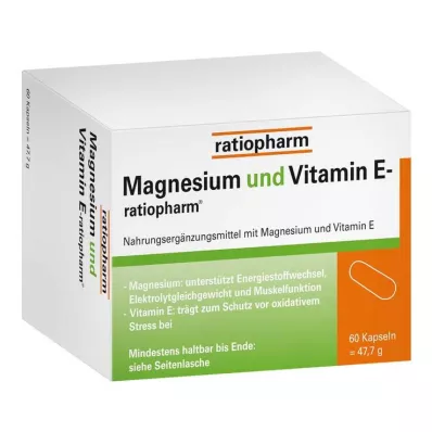 MAGNESIUM UND VITAMIN E-ratiopharm capsules, 60 stuks