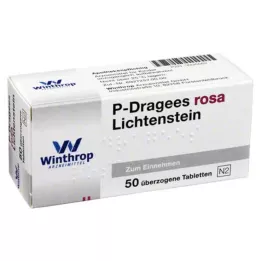 P DRAGEES roze, 50 st