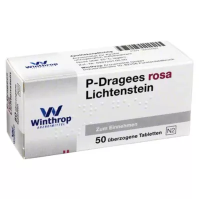 P DRAGEES roze, 50 st