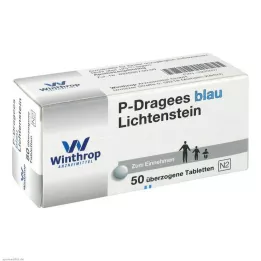 P DRAGEES blauw, 50 st