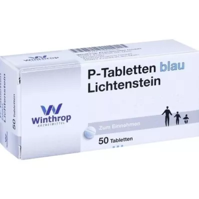 P TABLETTEN blauw 8 mm steek, 50 st