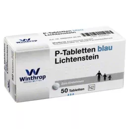 P TABLETTEN blauw 8 mm steek, 50 st