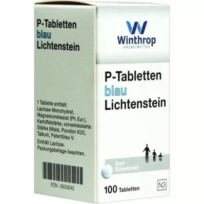 P TABLETTEN blauw 8 mm steek, 100 st