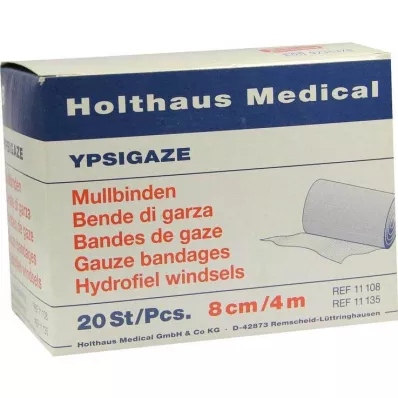 YPSIGAZE Gaasverband 8 cmx4 m, 20 st YPSIGAZE Gaasverband 8 cmx4 m, 20 st
