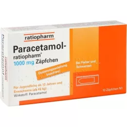 PARACETAMOL-ratiopharm 1000 mg zetpillen, 10 stuks