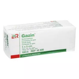 GAZIN Gaas comp.5x5 cm niet-steriel 8x Op, 100 st