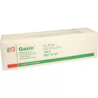 GAZIN Gaasjes comp.5x5 cm niet-steriel 12x Op, 100 stuks GAZIN Gaasjes comp.5x5 cm niet-steriel 12x Op, 100 stuks